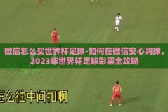 微信怎么买世界杯足球-如何在微信安心购球，2023年世界杯足球彩票全攻略
