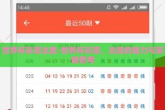 世界杯彩票主胜-世界杯彩票，主胜的魅力与策略思考