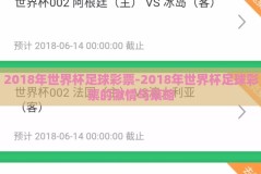 2018年世界杯足球彩票-2018年世界杯足球彩票的激情与策略