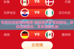 世界杯竞猜网站推荐-精选世界杯竞猜网站，助你洞察胜机，尽享观赛乐趣