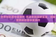世界杯彩票中奖条件-欢迎来到足球盛宴，揭秘世界杯彩票中奖条件