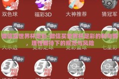 微信买世界杯足彩-微信买世界杯足彩的利与弊，理性期待下的规范与风险