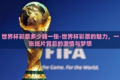 世界杯彩票多少钱一张-世界杯彩票的魅力，一张纸片背后的激情与梦想