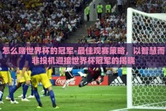 怎么赌世界杯的冠军-最佳观赛策略，以智慧而非投机迎接世界杯冠军的揭晓