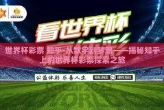 世界杯彩票 知乎-从数字到梦想——揭秘知乎上的世界杯彩票探索之旅