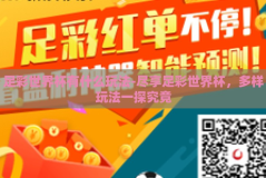 足彩世界杯有什么玩法-尽享足彩世界杯，多样玩法一探究竟