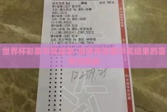 世界杯彩票中奖结果-世界杯彩票中奖结果的喜悦与挑战