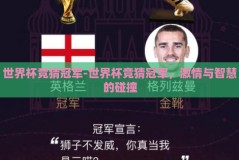 世界杯竞猜冠军-世界杯竞猜冠军，激情与智慧的碰撞