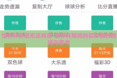 世界杯彩票无法购买-世界杯期间购买彩票的困境与思考