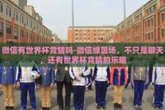 微信有世界杯竞猜吗-微信绿茵场，不只是聊天，还有世界杯竞猜的乐趣