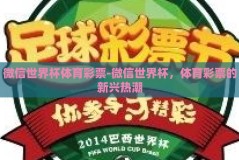 微信世界杯体育彩票-微信世界杯，体育彩票的新兴热潮