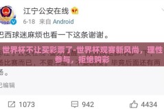 世界杯不让买彩票了-世界杯观赛新风尚，理性参与，拒绝购彩