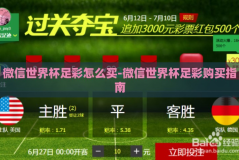 微信世界杯足彩怎么买-微信世界杯足彩购买指南