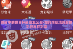 体彩中的世界杯彩票怎么买-如何精明地购买体彩世界杯彩票