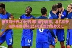 俄罗斯世界杯比分彩票-精彩赛事，非凡彩梦，俄罗斯世界杯比分与彩票的奇妙交汇