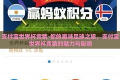 支付宝世界杯竞猜-你的趣味足球之旅，支付宝世界杯竞猜的魅力与影响