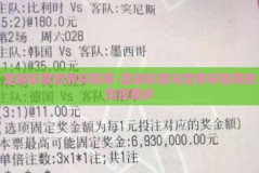 足球彩票世界杯赔率-足球彩票与世界杯赔率的竞技舞步