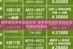俄罗斯世界杯足球彩票-俄罗斯世界杯足球彩票的激流与荣光