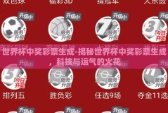 世界杯中奖彩票生成-揭秘世界杯中奖彩票生成，科技与运气的火花