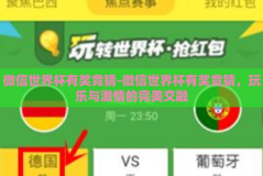 微信世界杯有奖竞猜-微信世界杯有奖竞猜，玩乐与激情的完美交融