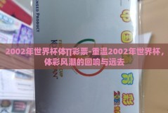 2002年世界杯体∏彩票-重温2002年世界杯，体彩风潮的回响与远去