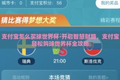 支付宝怎么买球世界杯-开启智慧财路，支付宝轻松购球世界杯全攻略