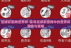 足球彩票网世界杯-探寻足球彩票网中的世界杯激情与策略