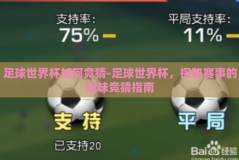 足球世界杯如何竞猜-足球世界杯，探秘赛事的趣味竞猜指南