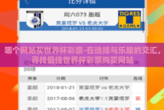 哪个网站买世界杯彩票-在选择与乐趣的交汇，寻找最佳世界杯彩票购买网站