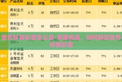 世界杯赛彩票怎么买-掌握机遇，如何购买世界杯赛彩票