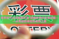 世界杯可以买那些彩票-挖掘世界杯彩票乐趣——从竞猜到体验的奇妙之旅