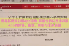 世界杯足球彩票app停售-解读世界杯足球彩票app的停售，困境、影响与未来展望