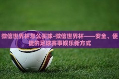 微信世界杯怎么买球-微信世界杯——安全、便捷的足球赛事娱乐新方式