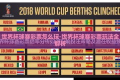 世界杯球赛彩票怎么玩-世界杯球赛彩票玩法全解析