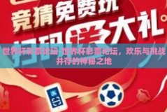 世界杯彩票论坛-世界杯彩票论坛，欢乐与挑战并存的神秘之地
