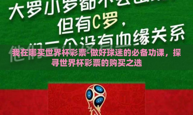 我在哪买世界杯彩票-做好球迷的必备功课,探寻世界杯彩票的购买之选 我在哪买世界杯彩票-做好球迷的必备功课,探寻世界杯彩票的购买之选
