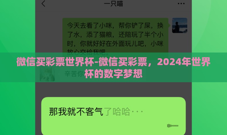 微信买彩票世界杯-微信买彩票，2024年世界杯的数字梦想