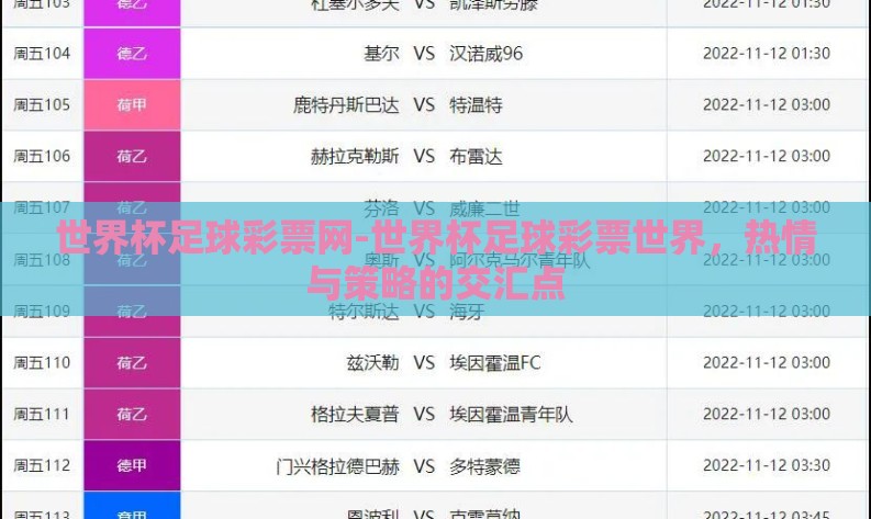 世界杯足球彩票网-世界杯足球彩票世界,热情与策略的交汇点 世界杯足球彩票网-世界杯足球彩票世界,热情与策略的交汇点