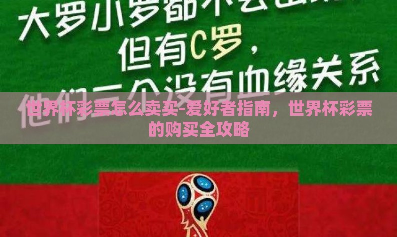 世界杯彩票怎么卖买-爱好者指南，世界杯彩票的购买全攻略