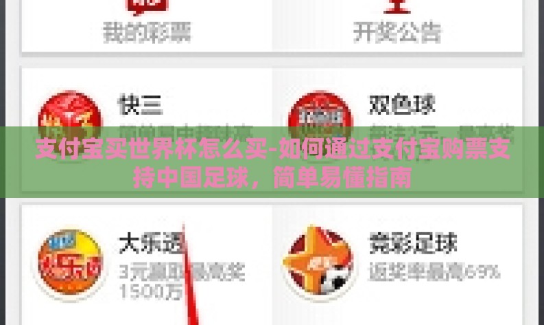 支付宝买世界杯怎么买-如何通过支付宝购票支持中国足球,简单易懂指南 支付宝买世界杯怎么买-如何通过支付宝购票支持中国足球,简单易懂指南