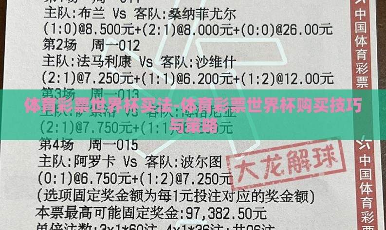 体育彩票世界杯买法-体育彩票世界杯购买技巧与策略 体育彩票世界杯买法-体育彩票世界杯购买技巧与策略
