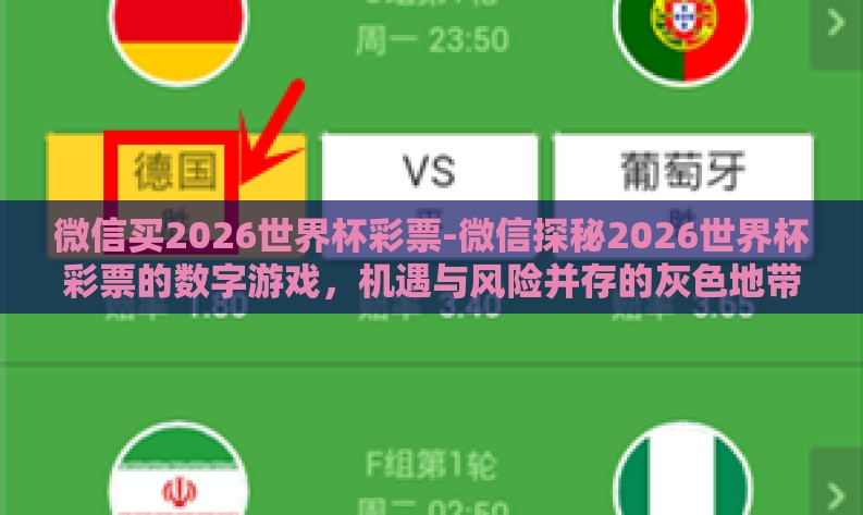 微信买2026世界杯彩票-微信探秘2026世界杯彩票的数字游戏,机遇与风险并存的灰色地带 微信买2026世界杯彩票-微信探秘2026世界杯彩票的数字游戏,机遇与风险并存的灰色地带