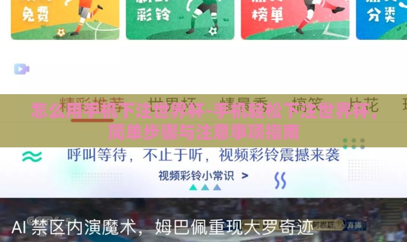 怎么用手机下注世界杯-手机轻松下注世界杯,简单步骤与注意事项指南 怎么用手机下注世界杯-手机轻松下注世界杯,简单步骤与注意事项指南