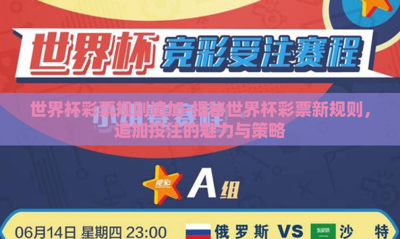 世界杯彩票规则追加-揭秘世界杯彩票新规则，追加投注的魅力与策略