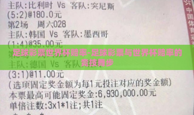 足球彩票世界杯赔率-足球彩票与世界杯赔率的竞技舞步