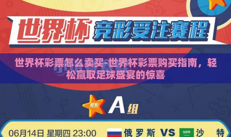 世界杯彩票怎么卖买-世界杯彩票购买指南，轻松赢取足球盛宴的惊喜